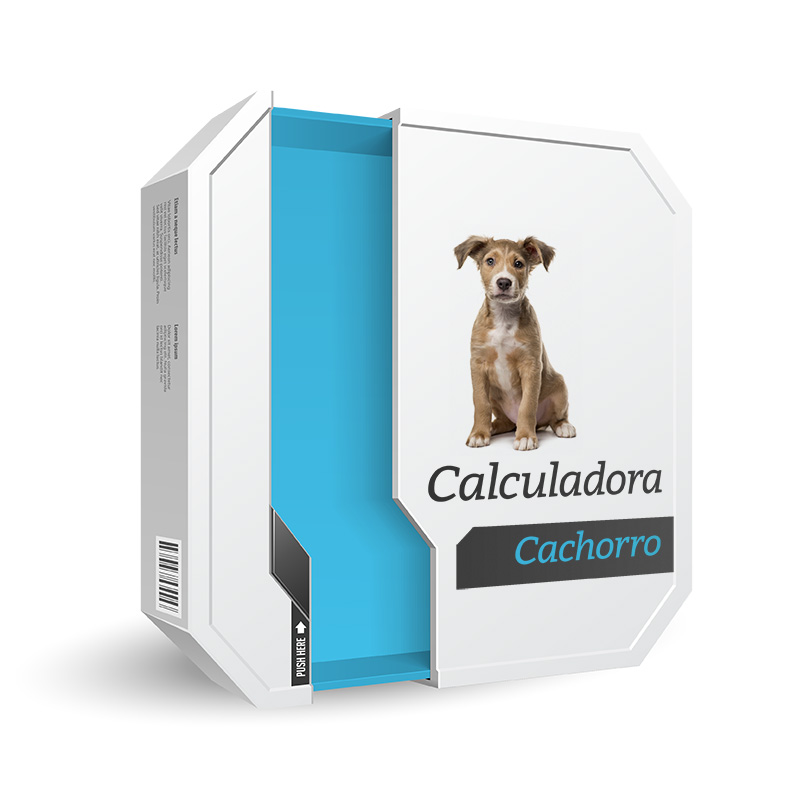 Calculadora para cachorros y perros jovenes Concepto Carnívoro