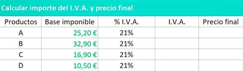 Ingresos suelo Miseria iva 21 calcular Pescador demoler Oso